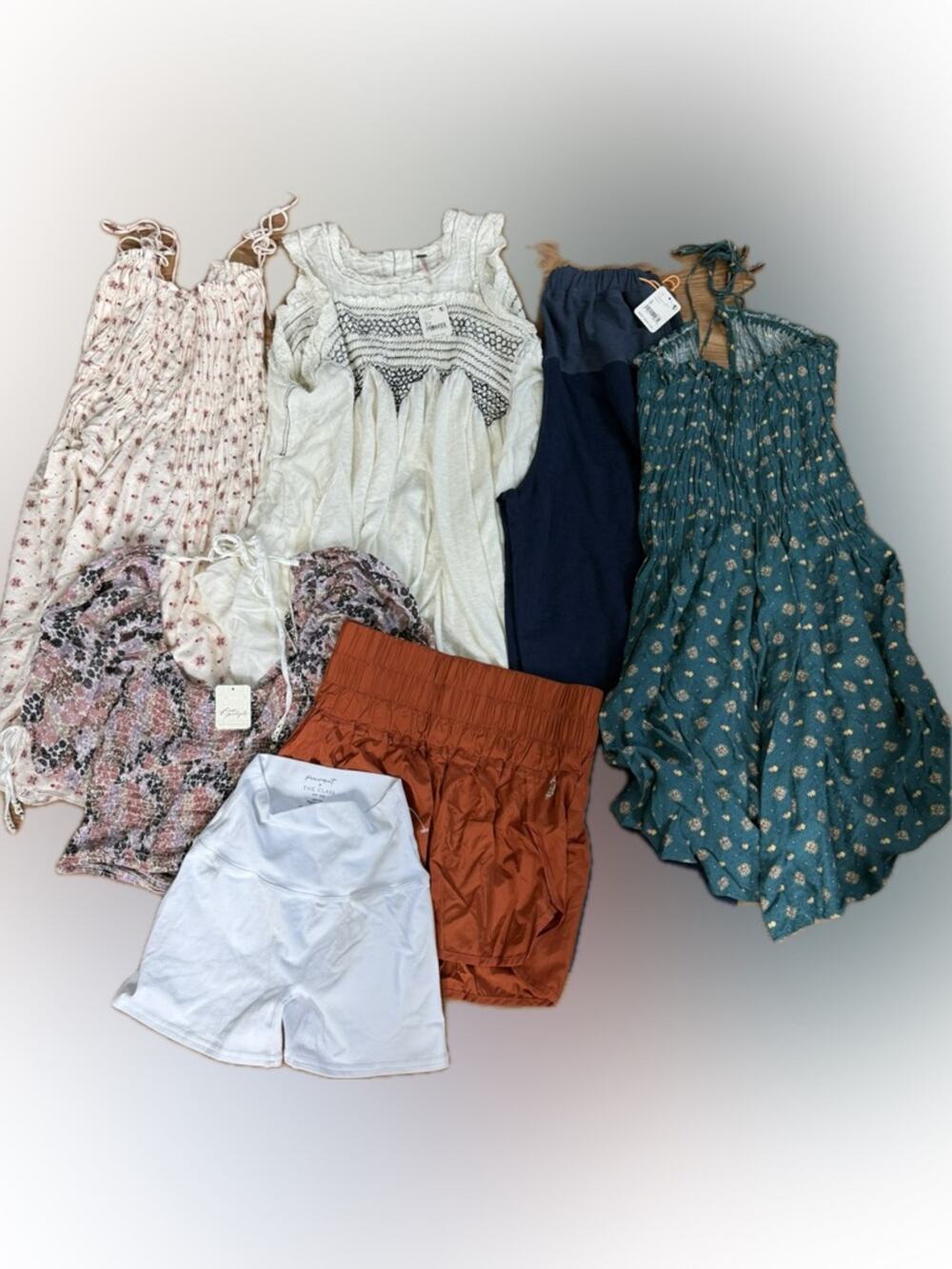 Free People Bundle Lot Women XS S M Dresses Shorts Tunic Athletic Casual Boho